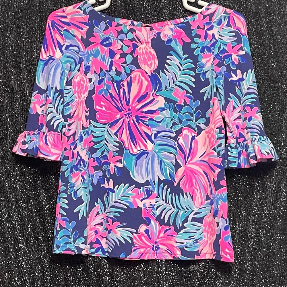 Lilly Pulitzer Fontaine Bell Sleeve Floral Top